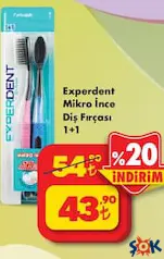 EXPERDENT MİKRO İNCE DİŞ FIRÇASI 1+1